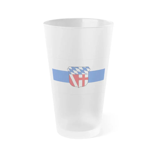 Flag of Regensburg Germany - Frosted Pint Glass 16oz 16oz Frosted - Go Mug Yourself