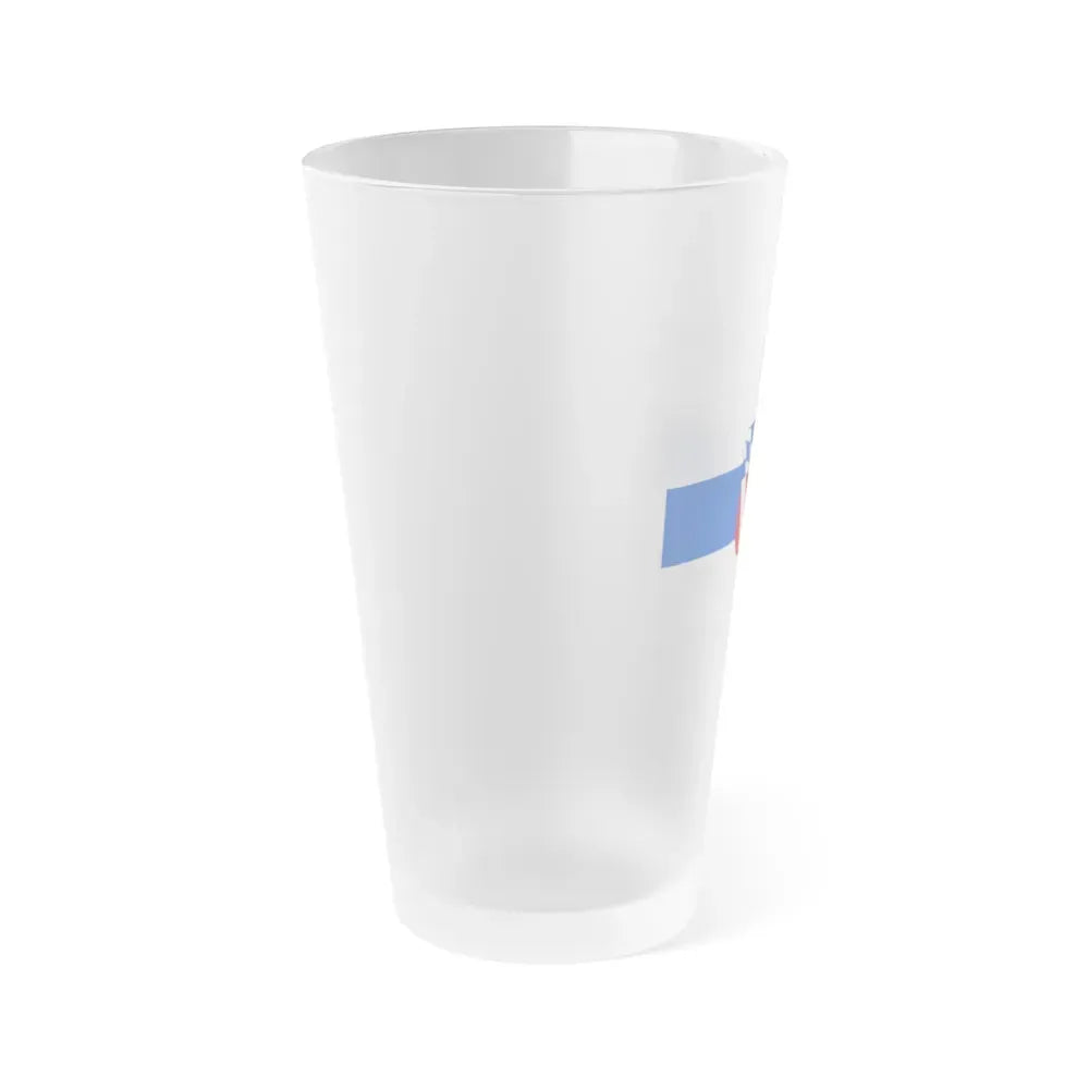 Flag of Regensburg Germany - Frosted Pint Glass 16oz - Go Mug Yourself