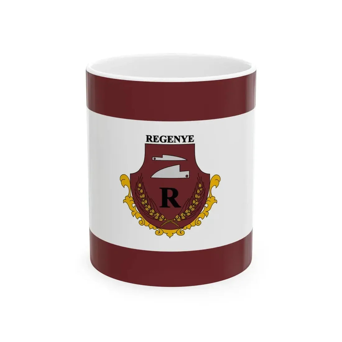 Flag of Regenye (Hungary) White Coffee Mug 11oz - Go Mug Yourself