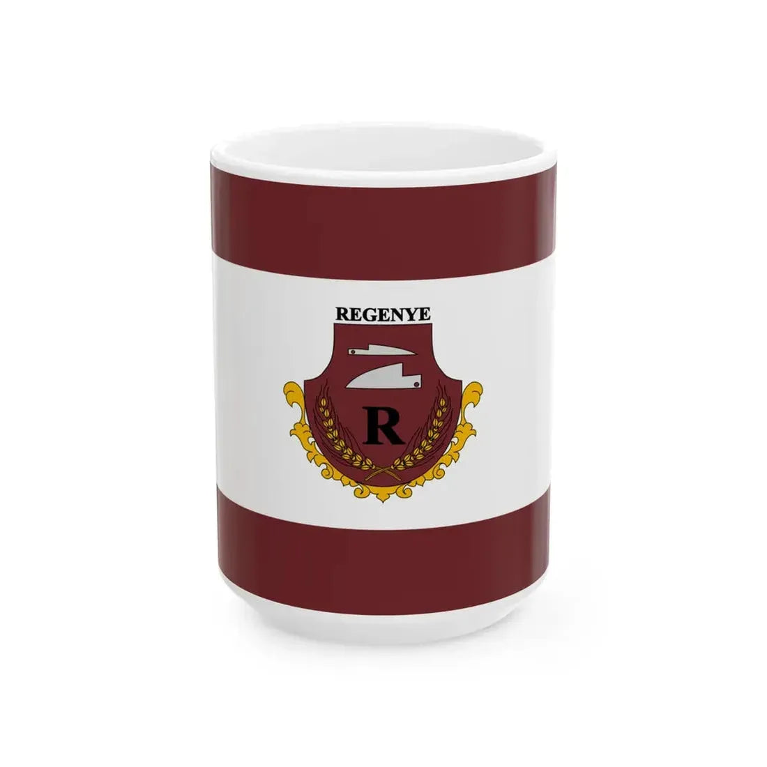 Flag of Regenye (Hungary) White Coffee Mug 15oz - Go Mug Yourself