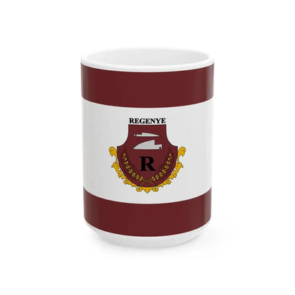 Flag of Regenye (Hungary) White Coffee Mug 15oz - Go Mug Yourself