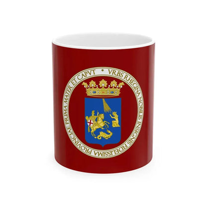 Flag of Reggio Calabria (Italy) White Coffee Mug 11oz - Go Mug Yourself