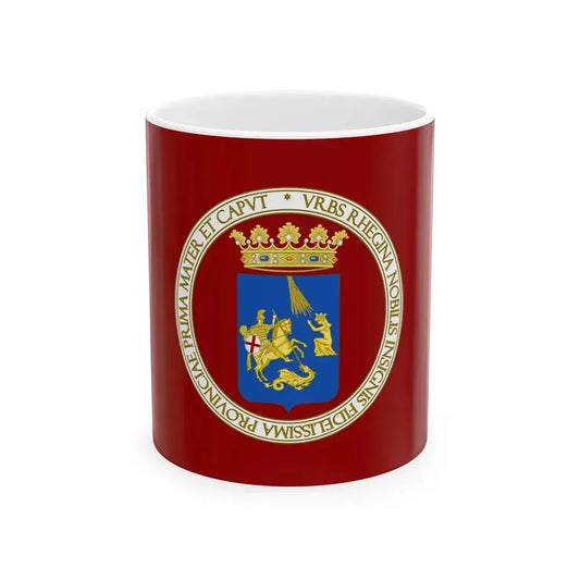 Flag of Reggio Calabria (Italy) White Coffee Mug 11oz - Go Mug Yourself