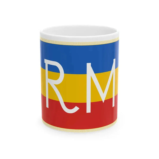 Flag of Regimentul Infant - obverse (Moldova) White Coffee Mug 11oz - Go Mug Yourself