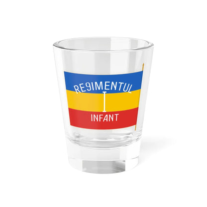 Flag of Regimentul Infant - reverse (Moldova) Shot Glass 1.5oz 1.5oz - Go Mug Yourself