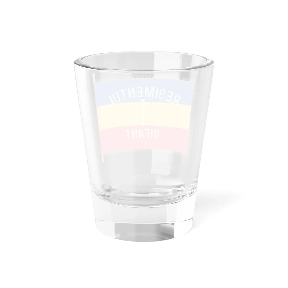 Flag of Regimentul Infant - reverse (Moldova) Shot Glass 1.5oz - Go Mug Yourself