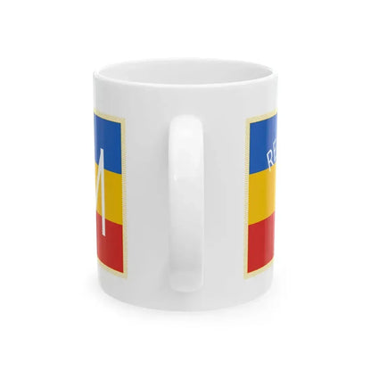 Flag of Regimentul Infant - two sides (Moldova) White Coffee Mug - Go Mug Yourself