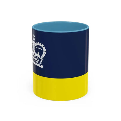 Flag of Regina Canada - Accent Coffee Mug 11oz Light Blue - Go Mug Yourself