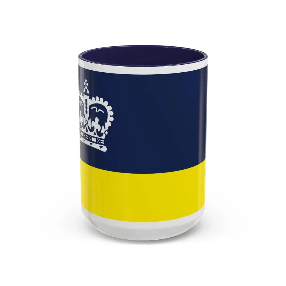 Flag of Regina Canada - Accent Coffee Mug 15oz Navy - Go Mug Yourself
