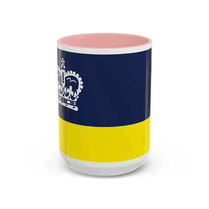 Flag of Regina Canada - Accent Coffee Mug 15oz Pink - Go Mug Yourself