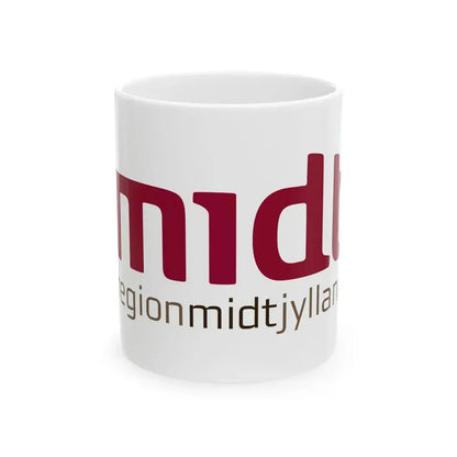 Flag of Region Midtjylland (Denmark) White Coffee Mug 11oz - Go Mug Yourself