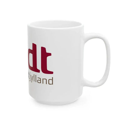 Flag of Region Midtjylland (Denmark) White Coffee Mug - Go Mug Yourself