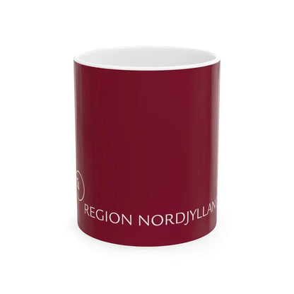 Flag of Region Nordjylland (Denmark) White Coffee Mug 11oz - Go Mug Yourself