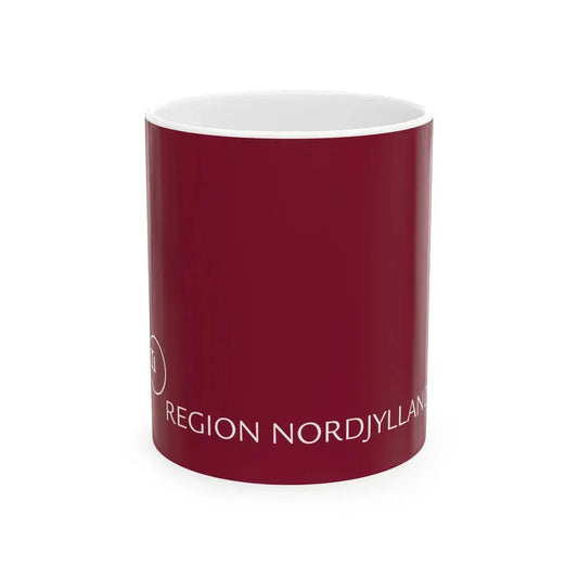 Flag of Region Nordjylland (Denmark) White Coffee Mug 11oz - Go Mug Yourself