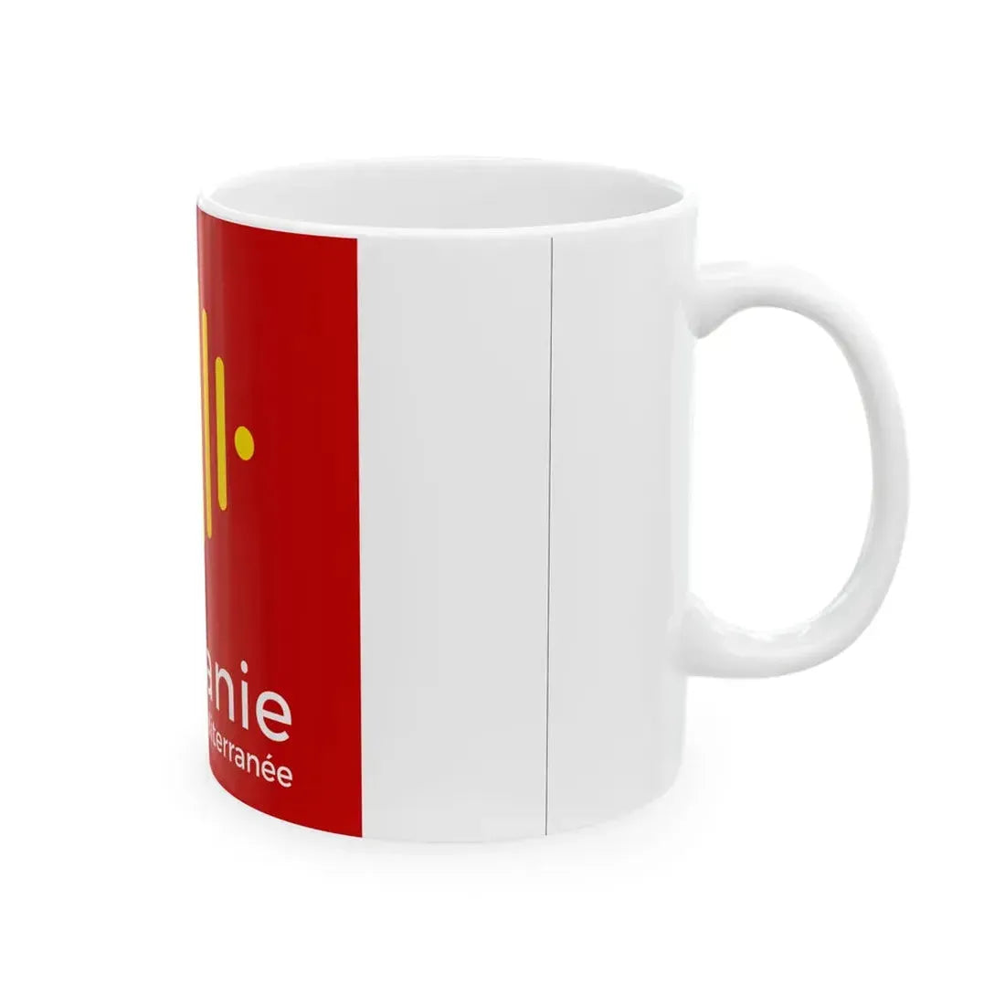 Flag of Region Occitanie (France) White Coffee Mug - Go Mug Yourself