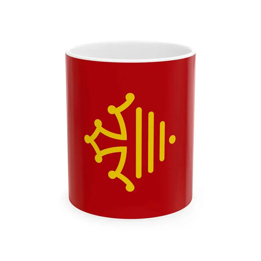 Flag of Region Occitanie symbol only (France) White Coffee Mug 11oz - Go Mug Yourself