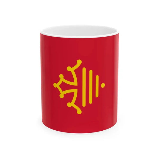 Flag of Region Occitanie variant (France) White Coffee Mug 11oz - Go Mug Yourself