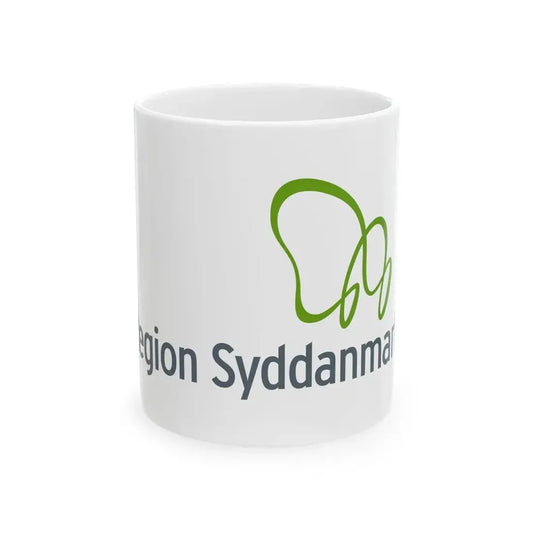 Flag of Region Syddanmark (Denmark) White Coffee Mug 11oz - Go Mug Yourself