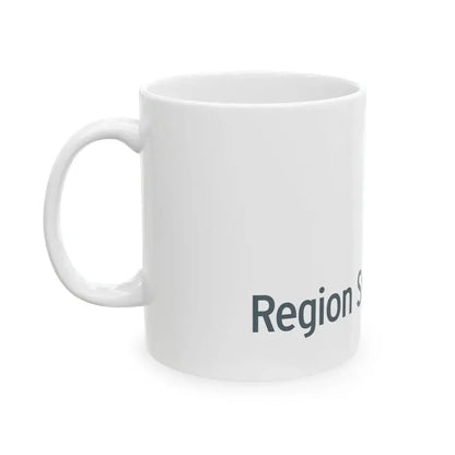 Flag of Region Syddanmark (Denmark) White Coffee Mug - Go Mug Yourself