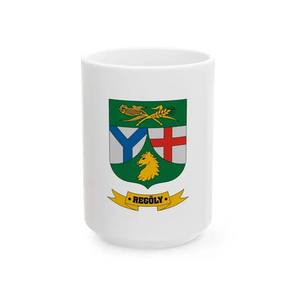Flag of Regoly (Hungary) White Coffee Mug 15oz - Go Mug Yourself