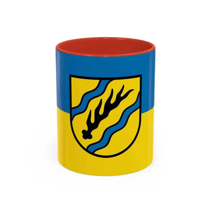 Flag of Rems Murr Kreis Germany - Accent Coffee Mug 11oz Red - Go Mug Yourself