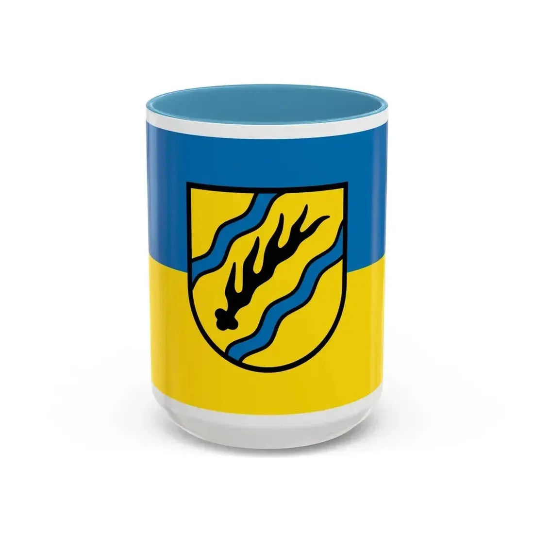 Flag of Rems Murr Kreis Germany - Accent Coffee Mug 15oz Light Blue - Go Mug Yourself