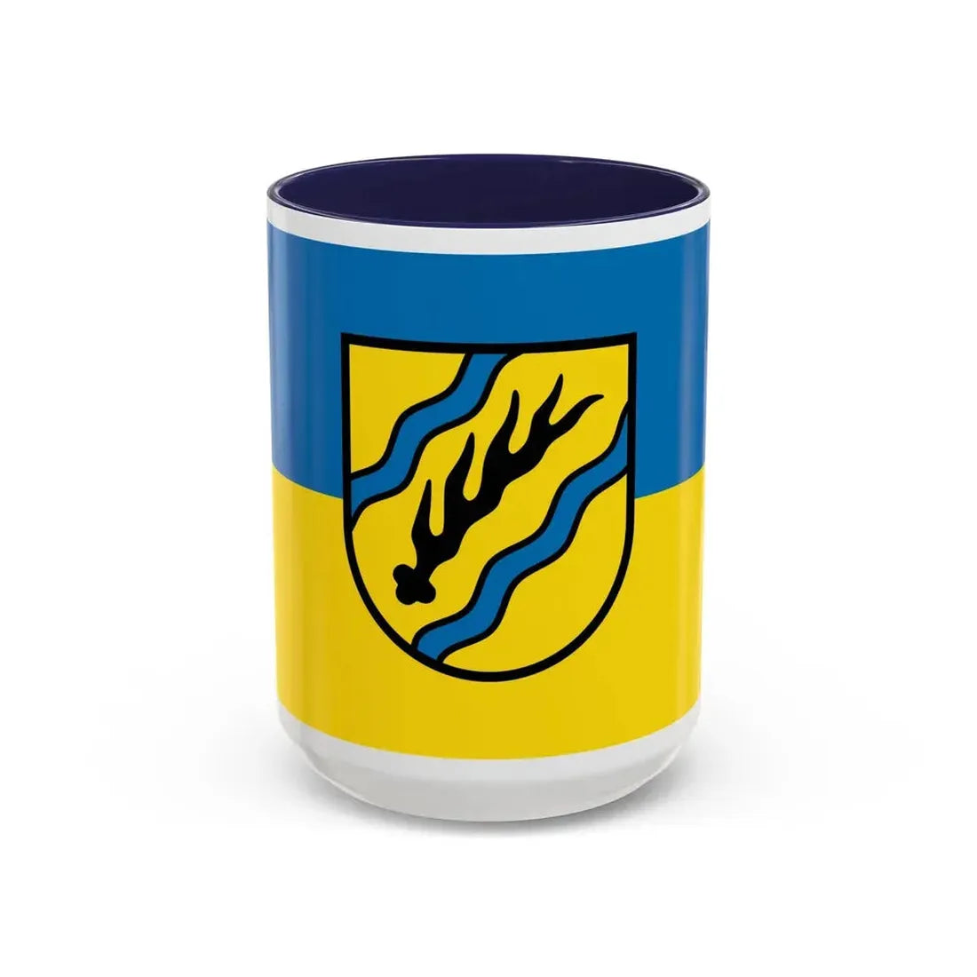 Flag of Rems Murr Kreis Germany - Accent Coffee Mug 15oz Navy - Go Mug Yourself