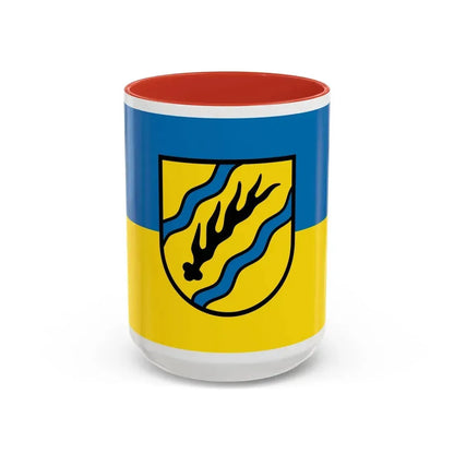 Flag of Rems Murr Kreis Germany - Accent Coffee Mug 15oz Red - Go Mug Yourself