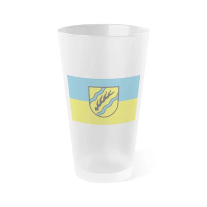 Flag of Rems Murr Kreis Germany - Frosted Pint Glass 16oz 16oz Frosted - Go Mug Yourself