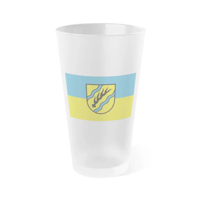 Flag of Rems Murr Kreis Germany - Frosted Pint Glass 16oz 16oz Frosted - Go Mug Yourself