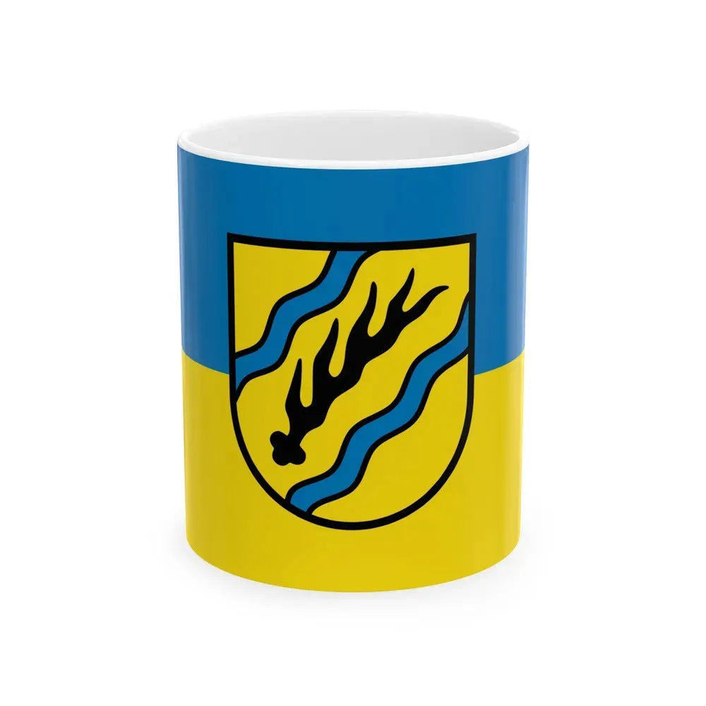 Flag of Rems Murr Kreis Germany - White Coffee Mug 11oz - Go Mug Yourself