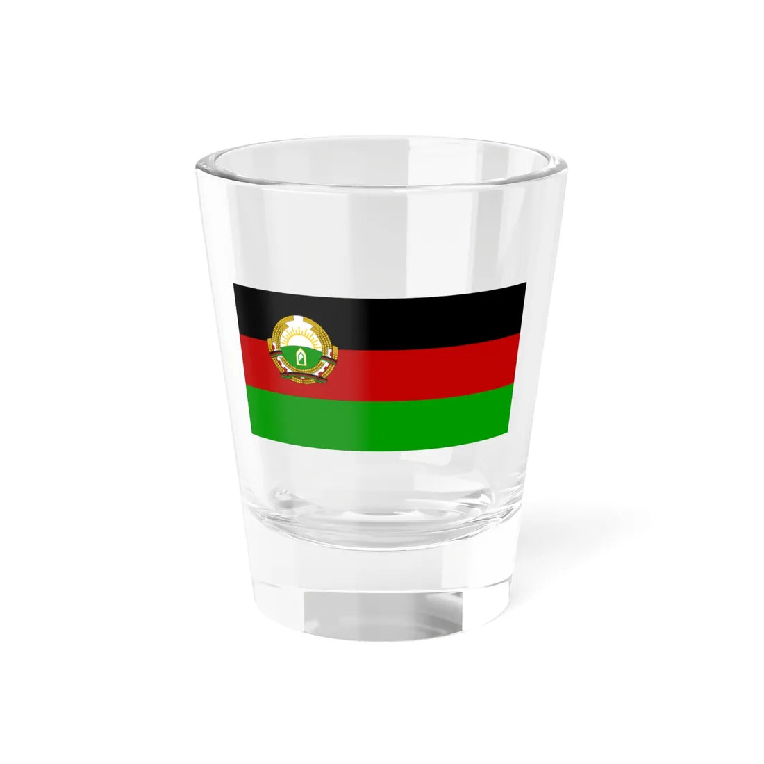 Flag of Republic of Afghanistan (Afghanistan) Shot Glass 1.5oz 1.5oz - Go Mug Yourself