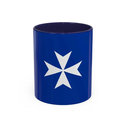 Flag of Republic of Amalfi Italy - Accent Coffee Mug 11oz Navy - Go Mug Yourself