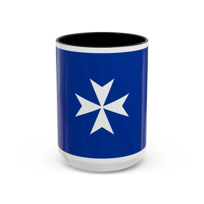 Flag of Republic of Amalfi Italy - Accent Coffee Mug 15oz Black - Go Mug Yourself
