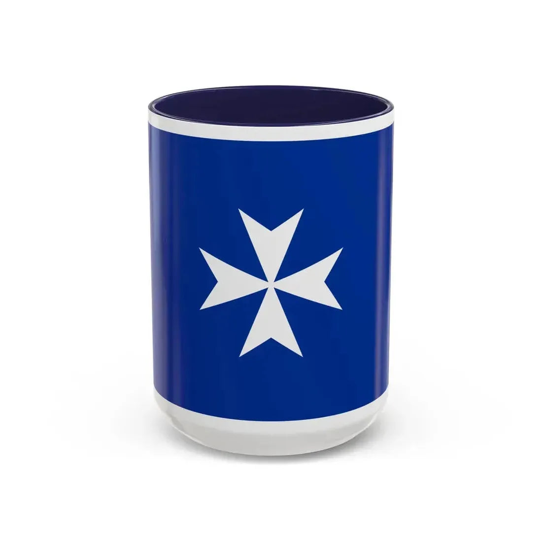 Flag of Republic of Amalfi Italy - Accent Coffee Mug 15oz Navy - Go Mug Yourself