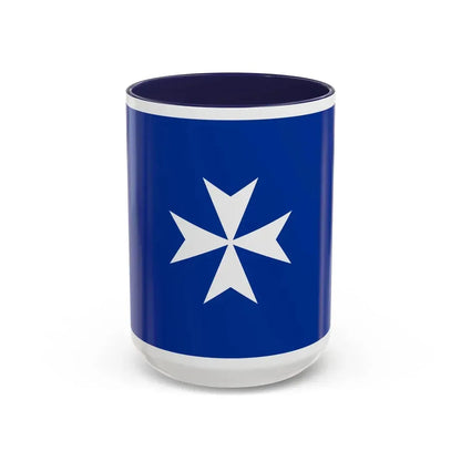 Flag of Republic of Amalfi Italy - Accent Coffee Mug 15oz Navy - Go Mug Yourself