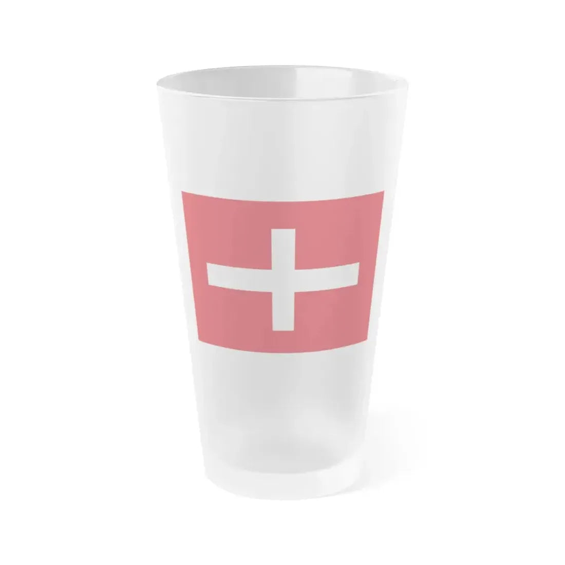 Flag of Republic of Noli Italy - Frosted Pint Glass 16oz 16oz Frosted - Go Mug Yourself