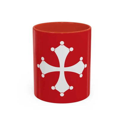 Flag of Republic of Pisa Italy - Accent Coffee Mug 11oz Red - Go Mug Yourself