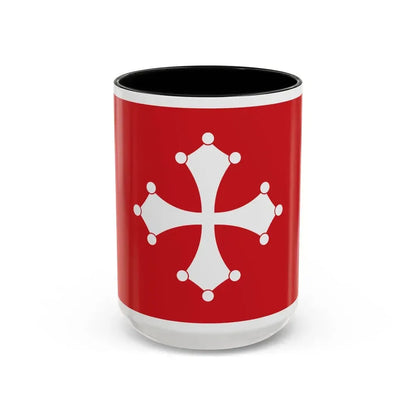 Flag of Republic of Pisa Italy - Accent Coffee Mug 15oz Black - Go Mug Yourself