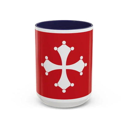 Flag of Republic of Pisa Italy - Accent Coffee Mug 15oz Navy - Go Mug Yourself