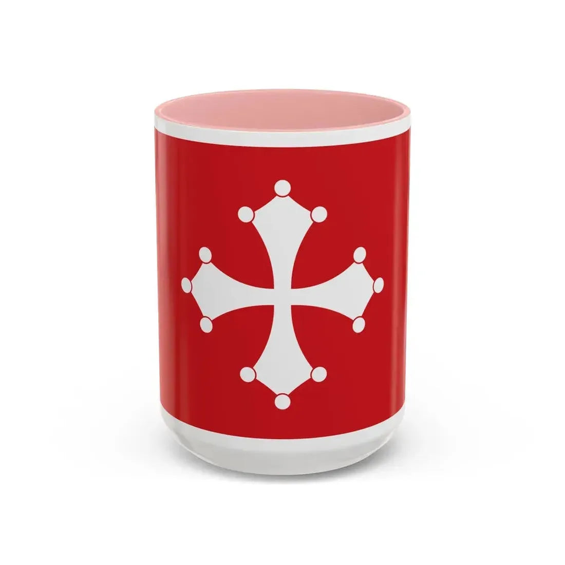 Flag of Republic of Pisa Italy - Accent Coffee Mug 15oz Pink - Go Mug Yourself