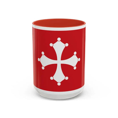 Flag of Republic of Pisa Italy - Accent Coffee Mug 15oz Red - Go Mug Yourself