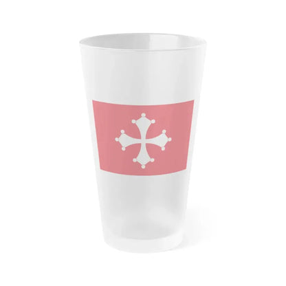 Flag of Republic of Pisa Italy - Frosted Pint Glass 16oz 16oz Frosted - Go Mug Yourself