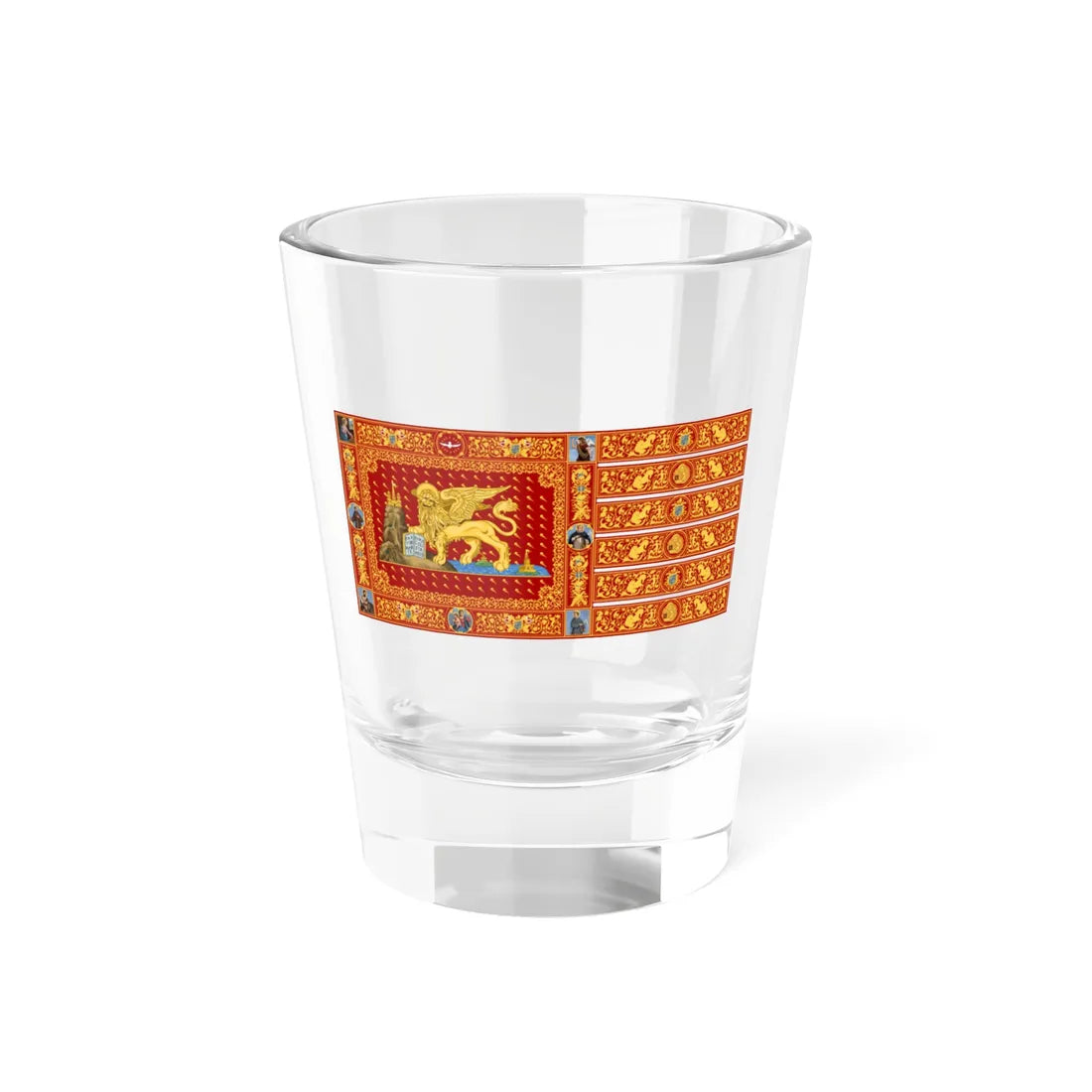 Flag of Republic of Venice 1659-1675 (Italy) Shot Glass 1.5oz 1.5oz - Go Mug Yourself