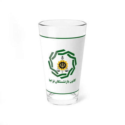 Flag of Retirees Association of Police of Iran (Iran) Pint Glass 16oz 16oz - Go Mug Yourself