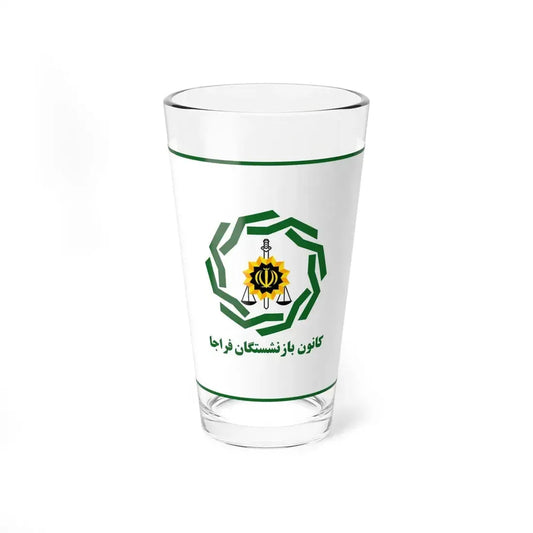Flag of Retirees Association of Police of Iran (Iran) Pint Glass 16oz 16oz - Go Mug Yourself