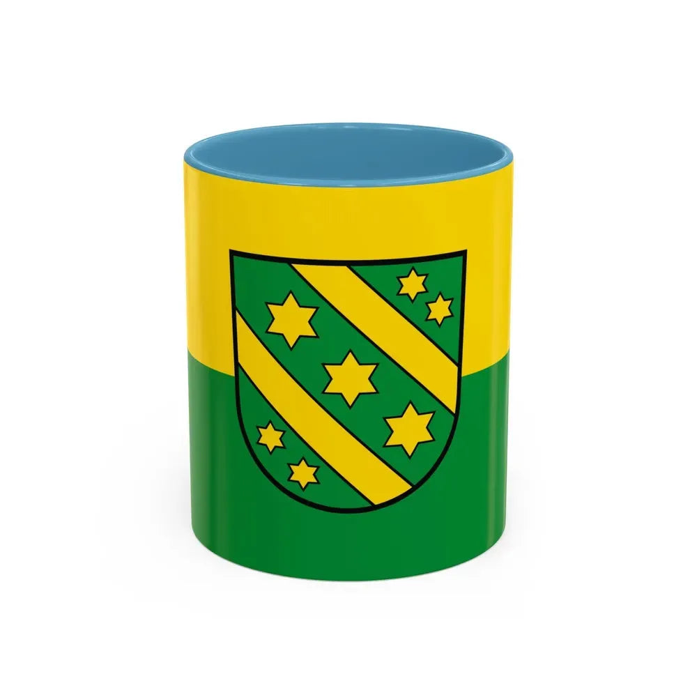 Flag of Reutlingen Germany - Accent Coffee Mug 11oz Light Blue - Go Mug Yourself