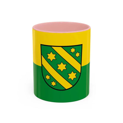 Flag of Reutlingen Germany - Accent Coffee Mug 11oz Pink - Go Mug Yourself