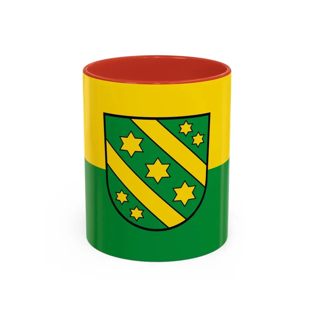 Flag of Reutlingen Germany - Accent Coffee Mug 11oz Red - Go Mug Yourself