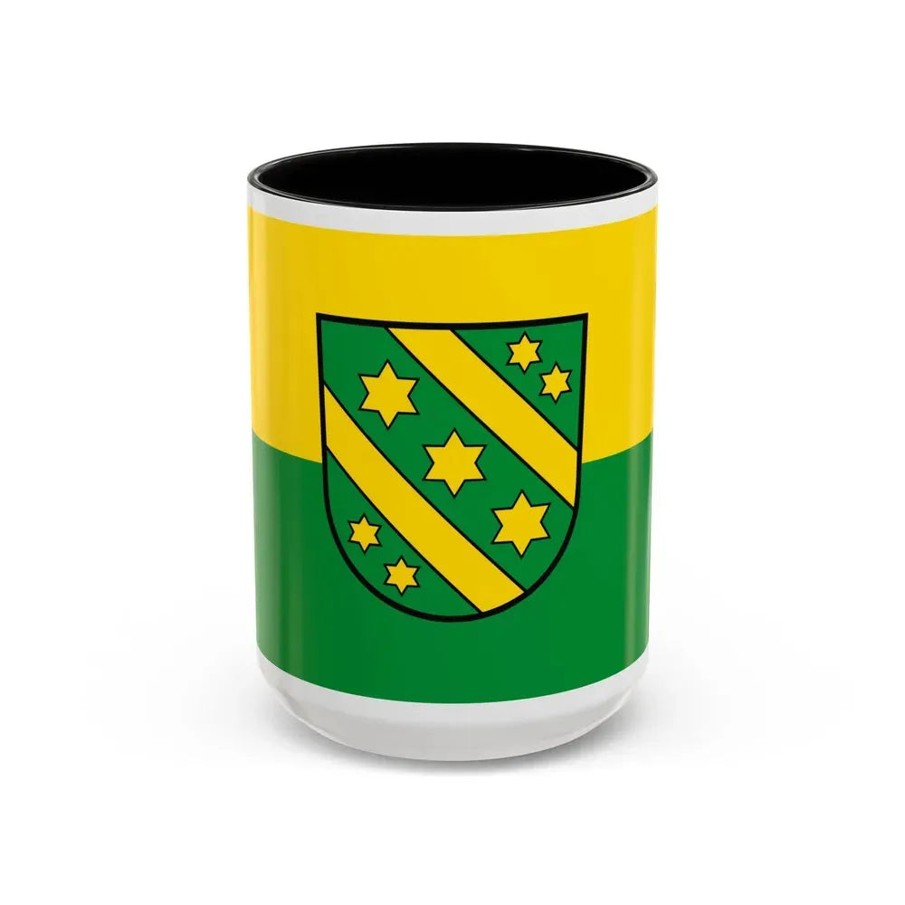 Flag of Reutlingen Germany - Accent Coffee Mug 15oz Black - Go Mug Yourself